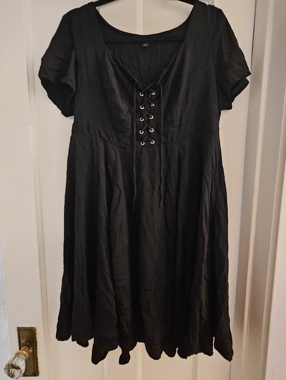 Torrid Black Lace Up Dress Size 1